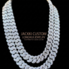 15mm Moissanite Cuban Chain - Premium Solid Silver Icy Drip