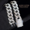 18mm Moissanite Cuban Chain - Premium Solid Silver Icy Drip