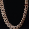 18mm Moissanite Cuban Chain - Premium Solid Silver Icy Drip