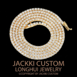 3m网球1_副本 3mm Moissanite Tennnis Chain - Premium Solid Silver Icy Drip