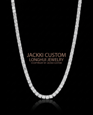 5mm Moissanite Tennnis Chain - Premium Solid Silver Icy Drip
