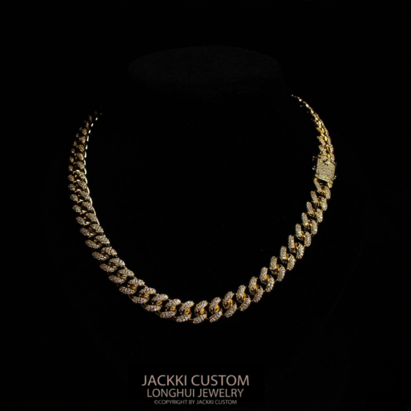 12mm Moissanite Cuban Chain - Premium Solid Silver Icy Drip