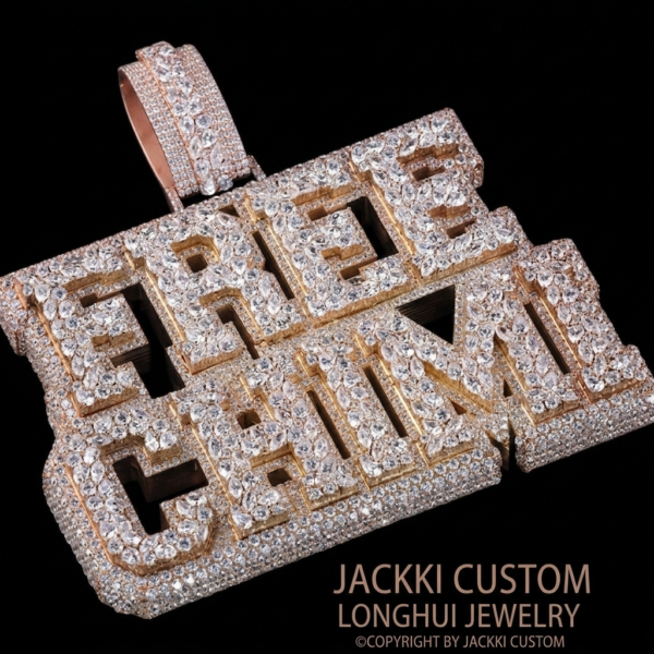 Double-Layer "FREE" Letter Pendant