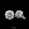 4ct lab grown Diamond Round Stud Earrings