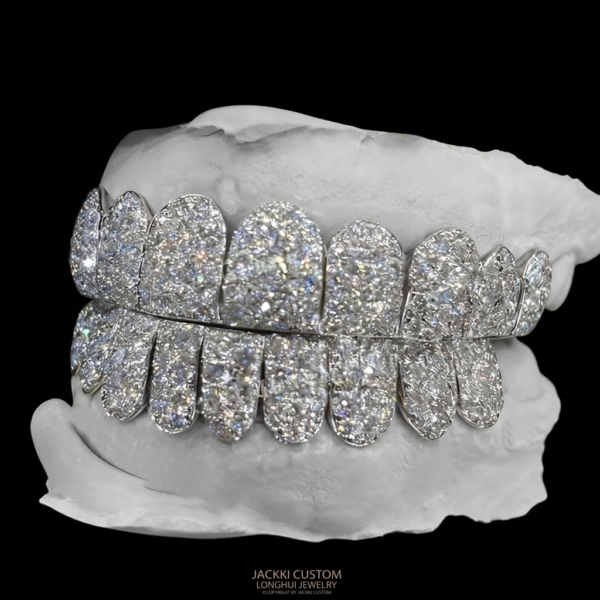 Perm Cut Iced Out Diamond Grillz