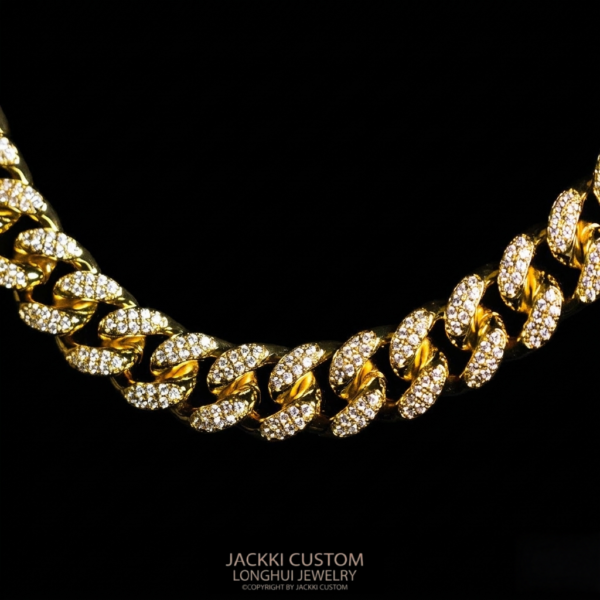 12mm Moissanite Cuban Chain - Premium Solid Silver Icy Drip